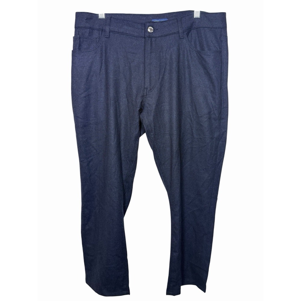 Peter Millar Crown Crafted 100%‎ Wool Alpine Tailored Fit Trousers 35x30 Navy